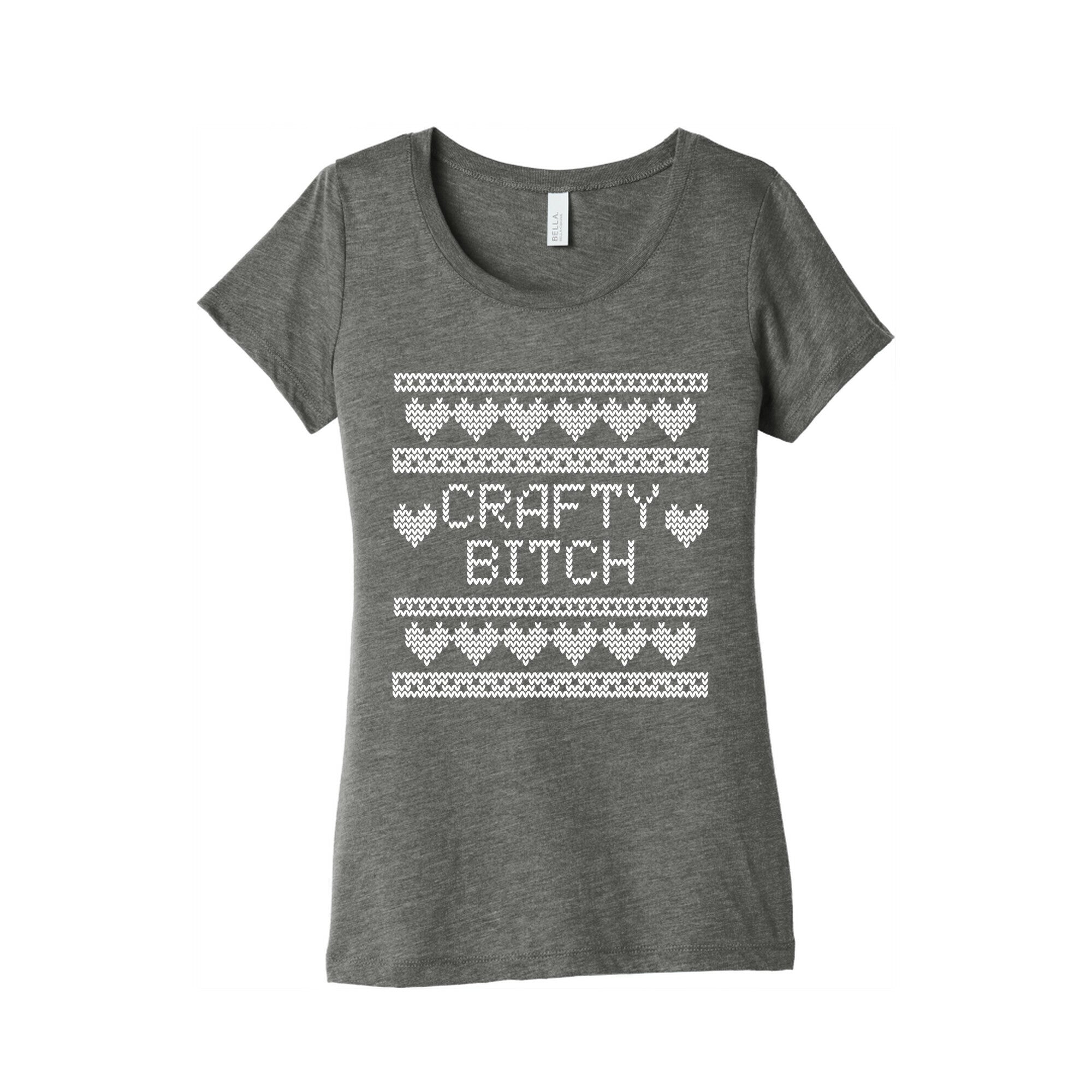 Crafty Bitch Knitting Pattern Women's Triblend Tee Hoodie, Sweatshirt | PureTeeCo.com (Image 1)