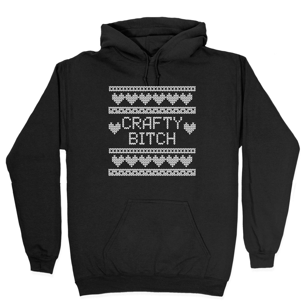 Crafty Bitch Knitting Pattern Hoodie T-Shirts, Sweatshirt | PureTeeCo.com (Image 2)