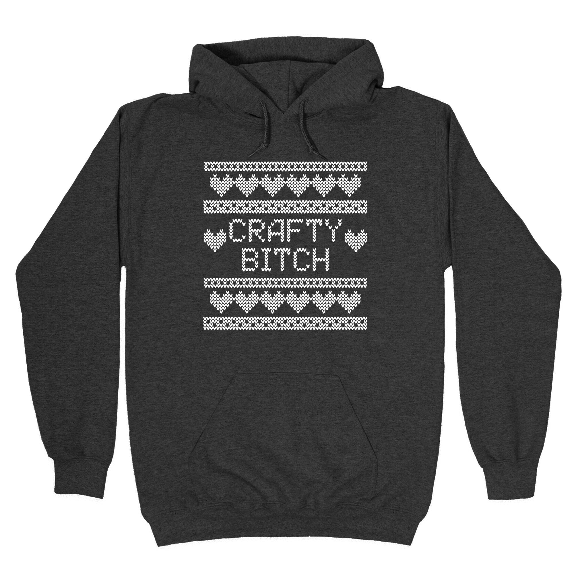 Crafty Bitch Knitting Pattern Hoodie T-Shirts, Sweatshirt | PureTeeCo.com (Image 3)