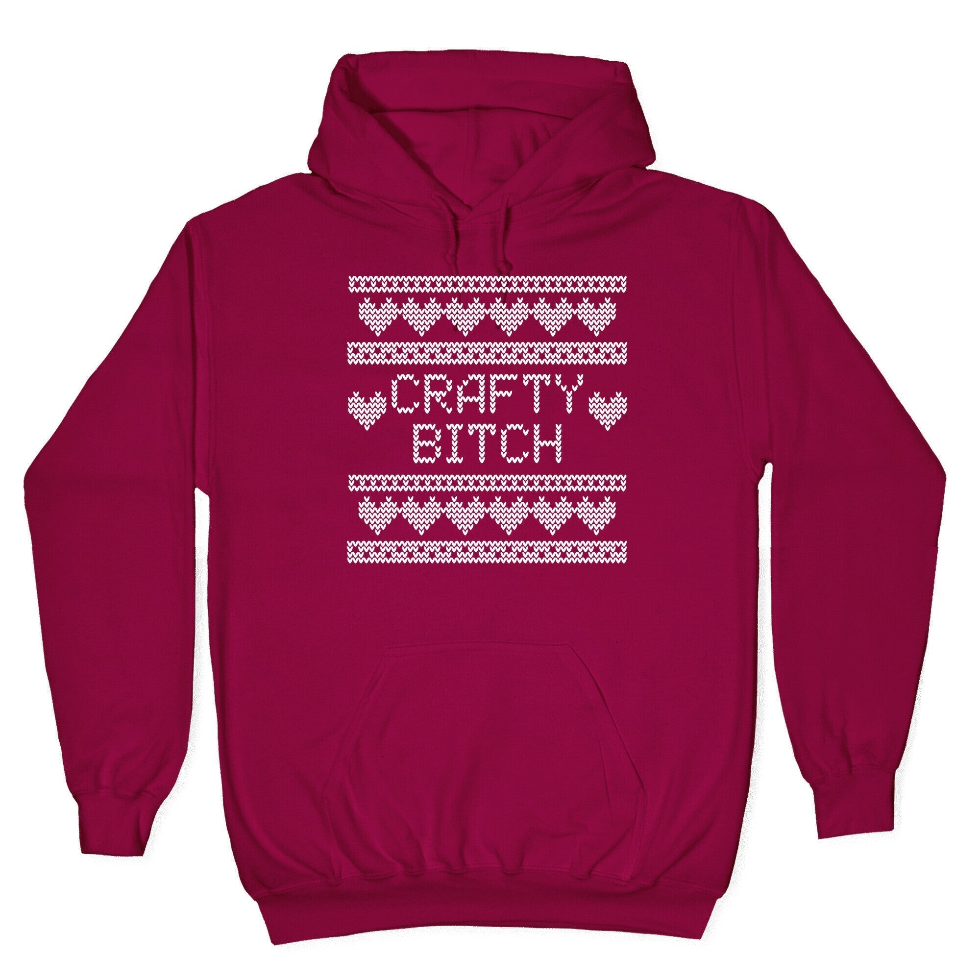 Crafty Bitch Knitting Pattern Hoodie T-Shirts, Sweatshirt | PureTeeCo.com (Image 5)