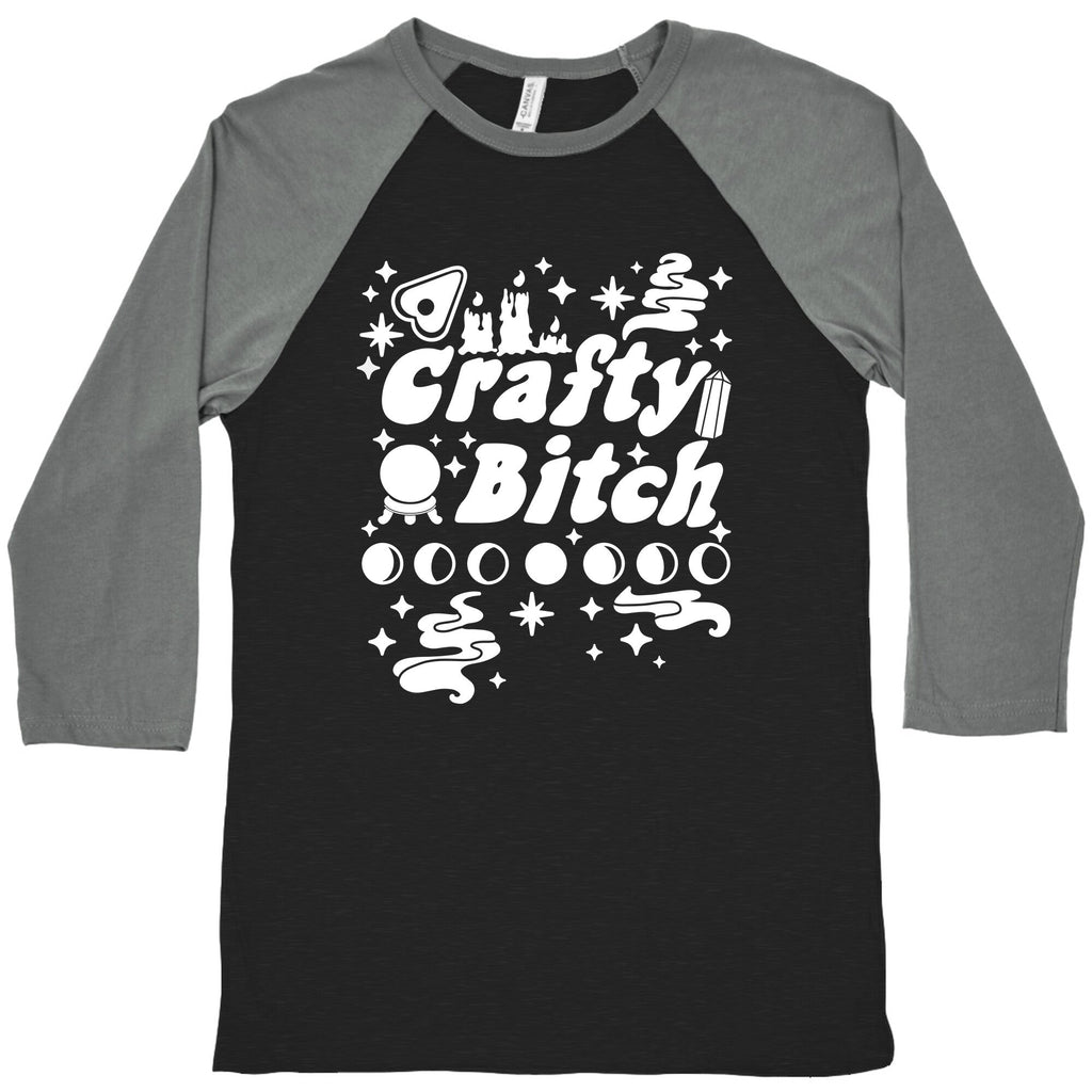Crafty Bitch Baseball Tee Hoodie, Sweatshirt | PureTeeCo.com (Image 1)