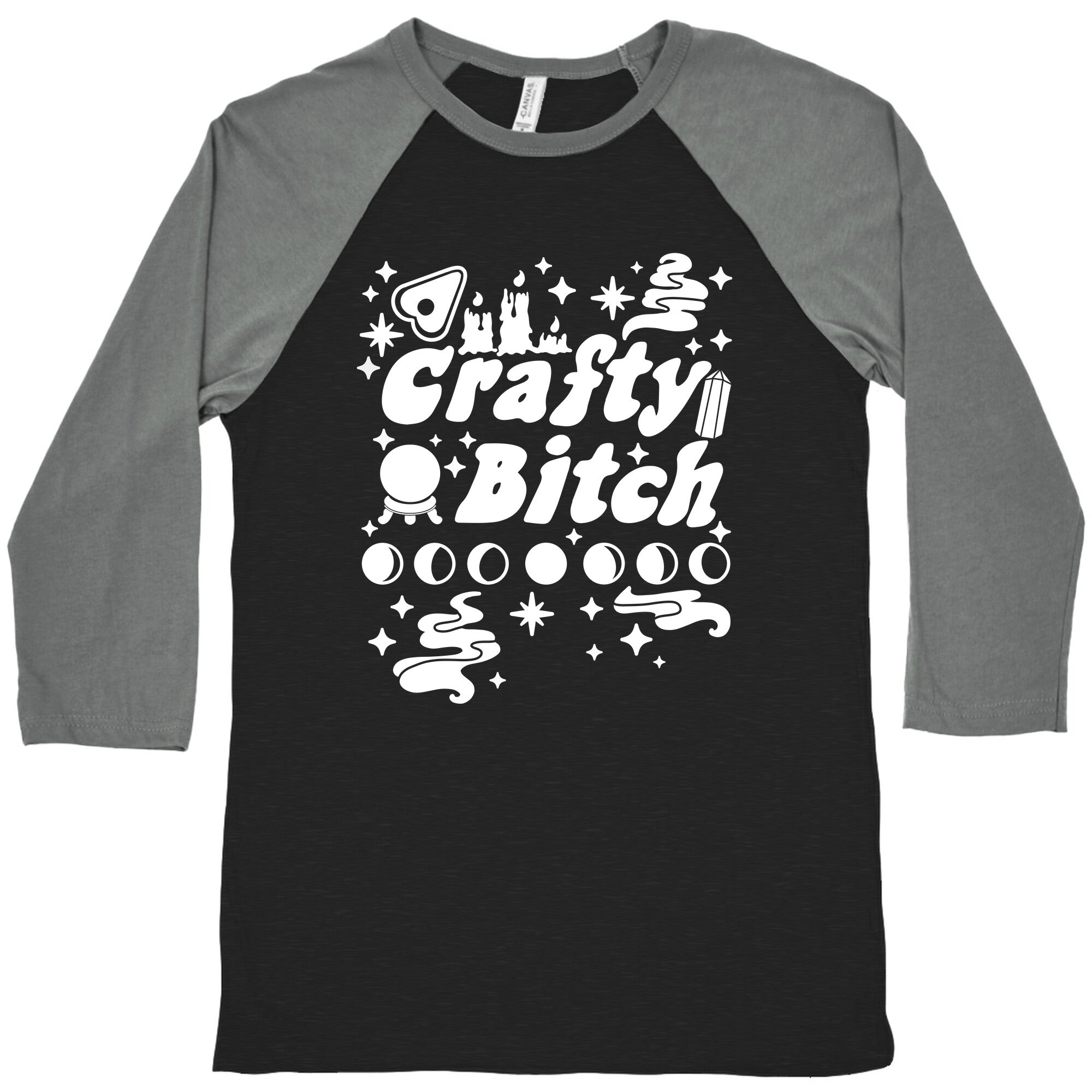 Crafty Bitch Baseball Tee Hoodie, Sweatshirt | PureTeeCo.com (Image 1)
