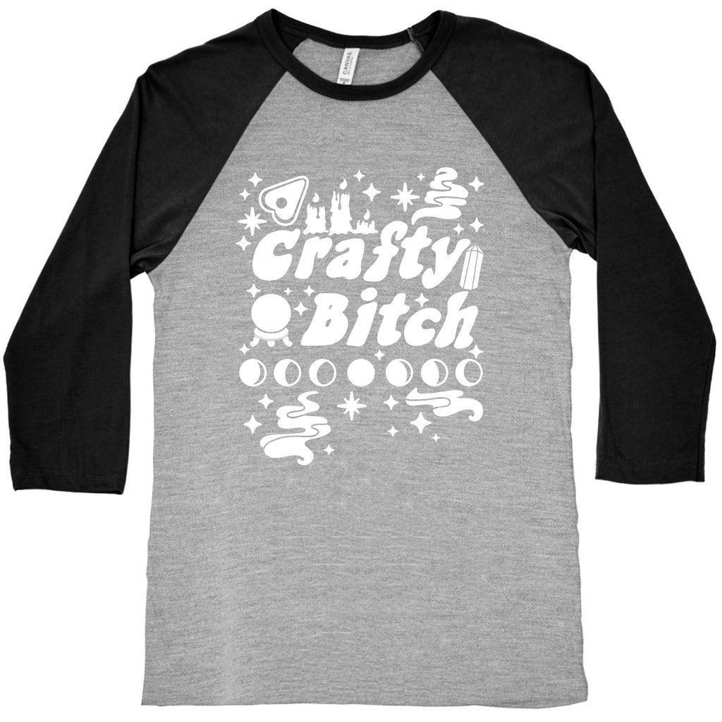 Crafty Bitch Baseball Tee Hoodie, Sweatshirt | PureTeeCo.com (Image 2)