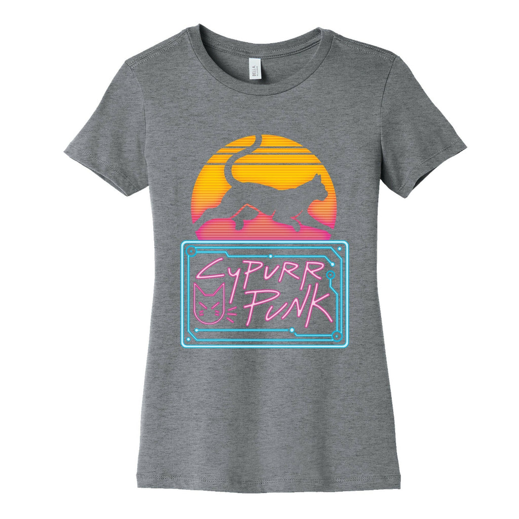 Cypurr Punk Women's Cotton Tee Hoodie, Sweatshirt | PureTeeCo.com (Image 1)