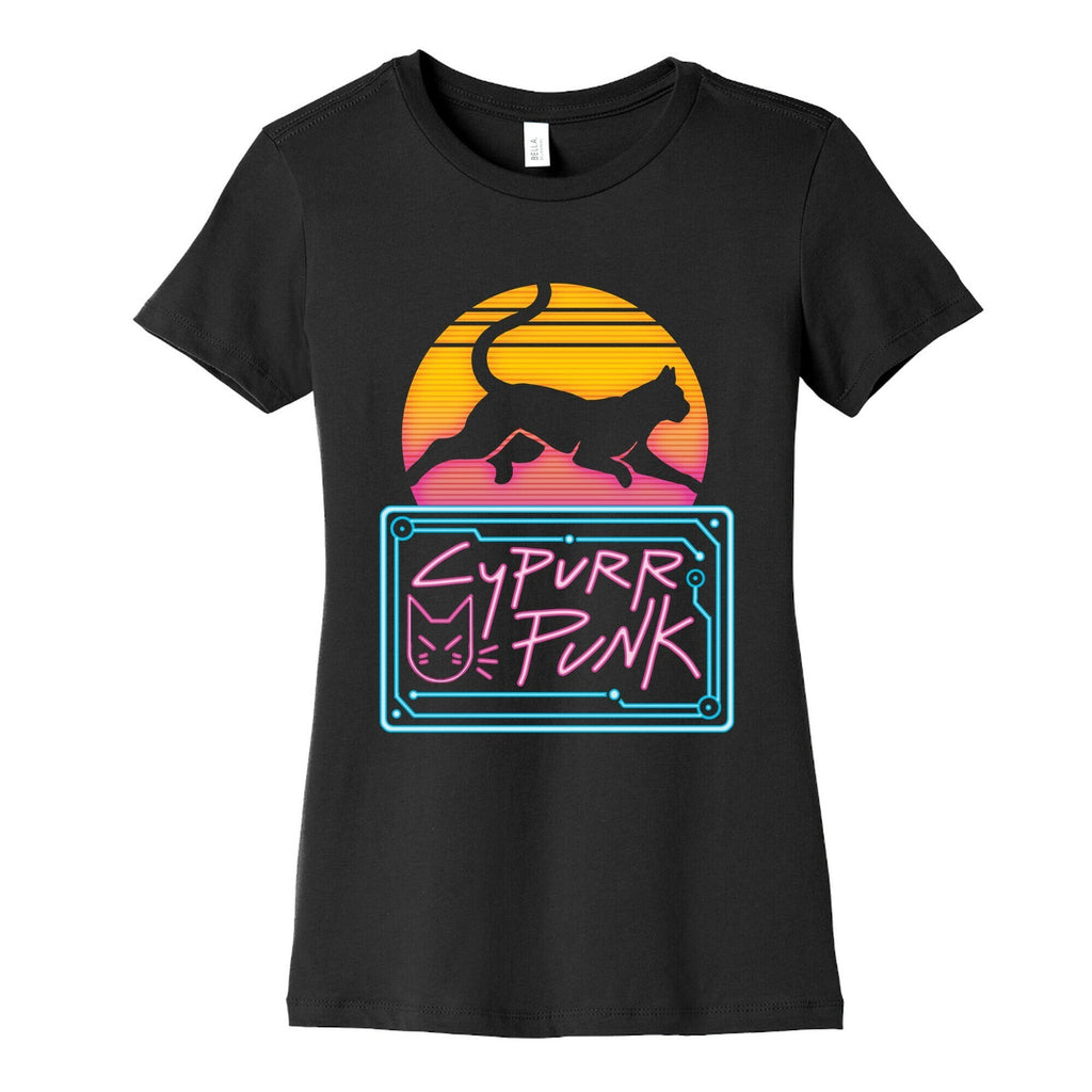 Cypurr Punk Women's Cotton Tee Hoodie, Sweatshirt | PureTeeCo.com (Image 2)