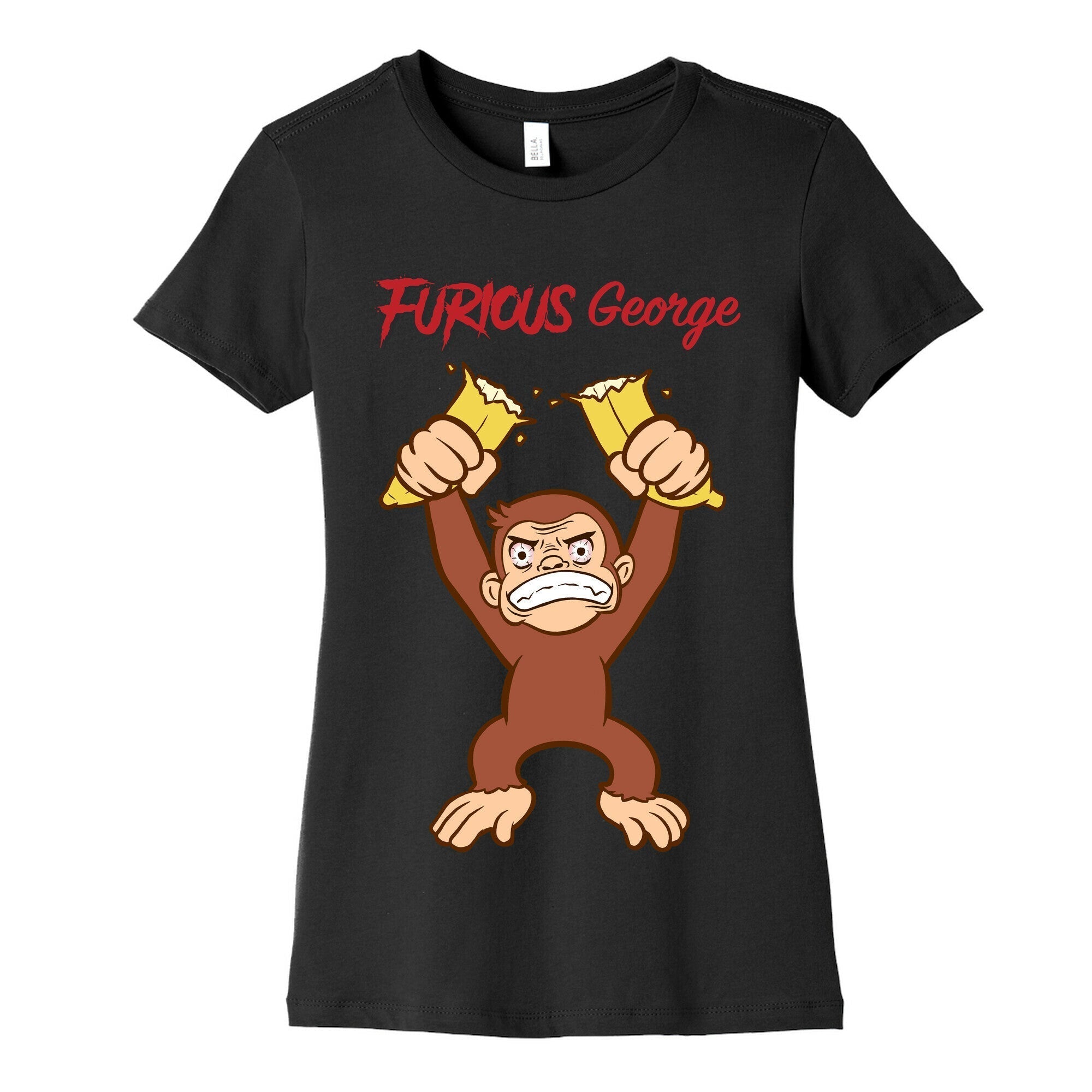 Furious George Women's Cotton Tee Hoodie, Sweatshirt | PureTeeCo.com (Image 2)