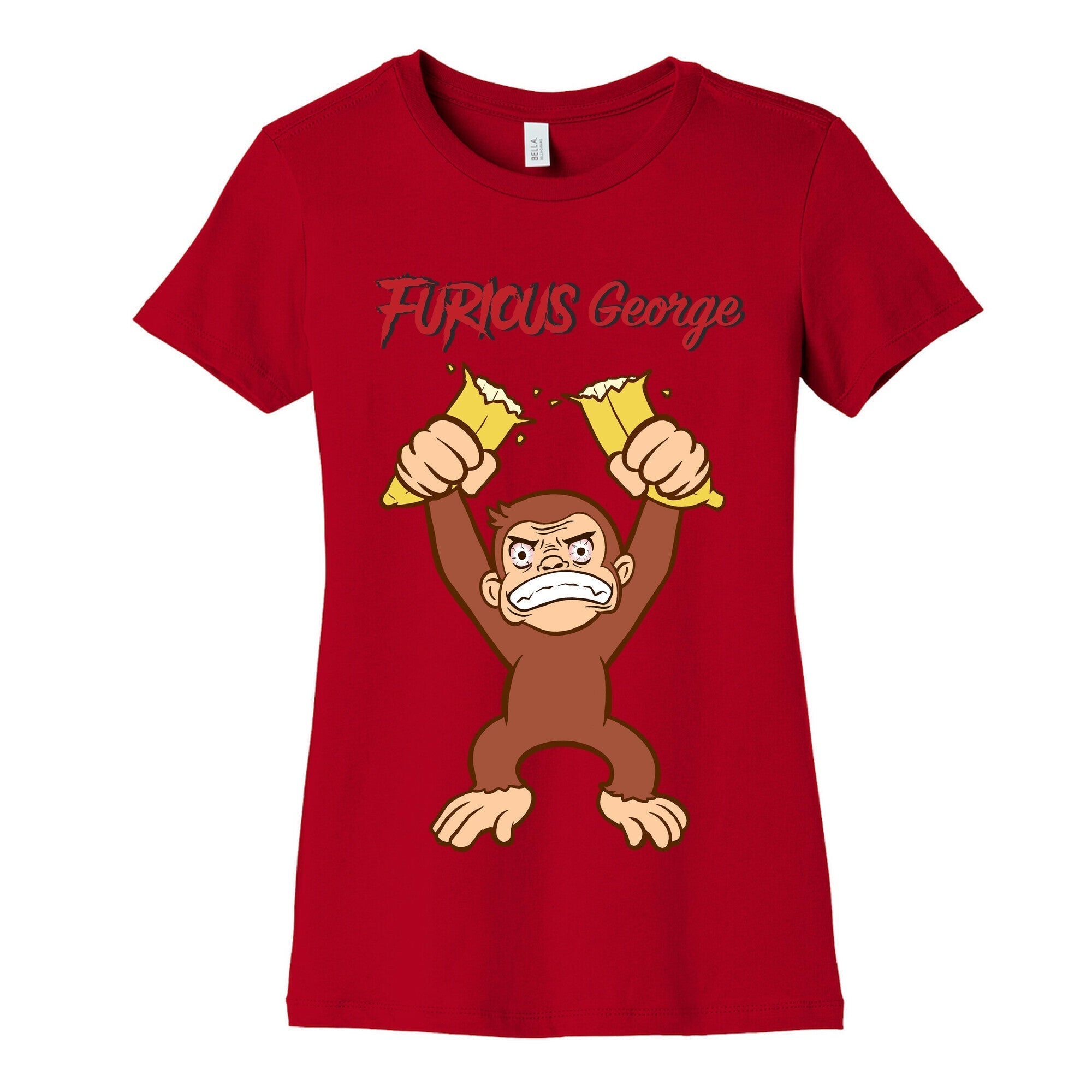 Furious George Women's Cotton Tee Hoodie, Sweatshirt | PureTeeCo.com (Image 3)