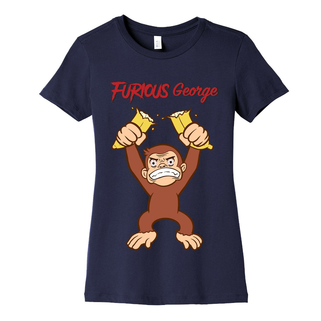 Furious George Women's Cotton Tee Hoodie, Sweatshirt | PureTeeCo.com (Image 5)