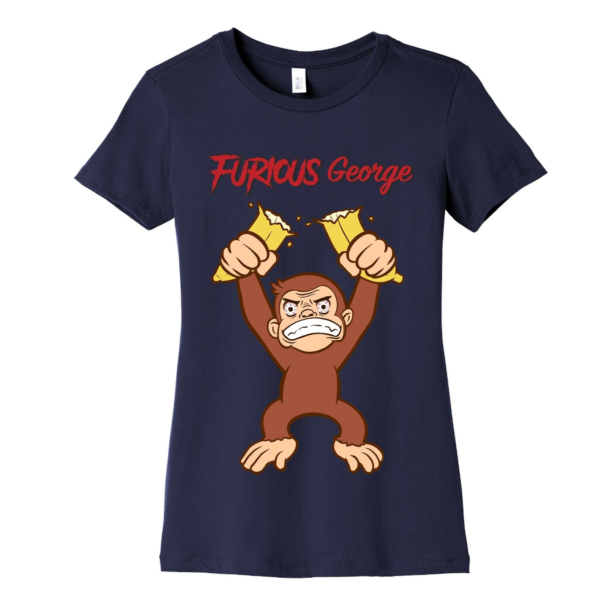 Furious George Women's Cotton Tee Hoodie, Sweatshirt | PureTeeCo.com (Image 5)