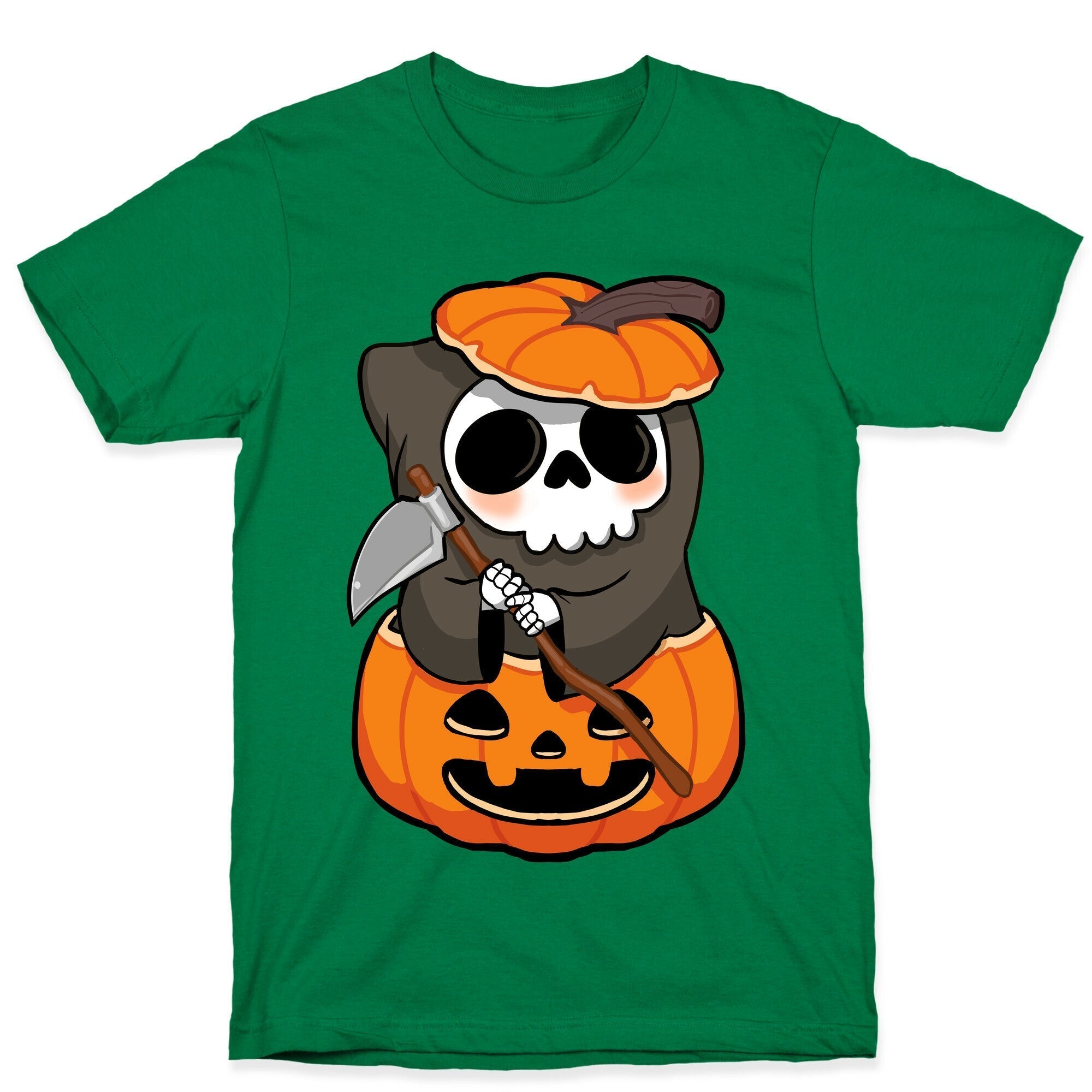 Cute Halloween Grim Reaper T-Shirt Hoodie, Sweatshirt | PureTeeCo.com (Image 4)