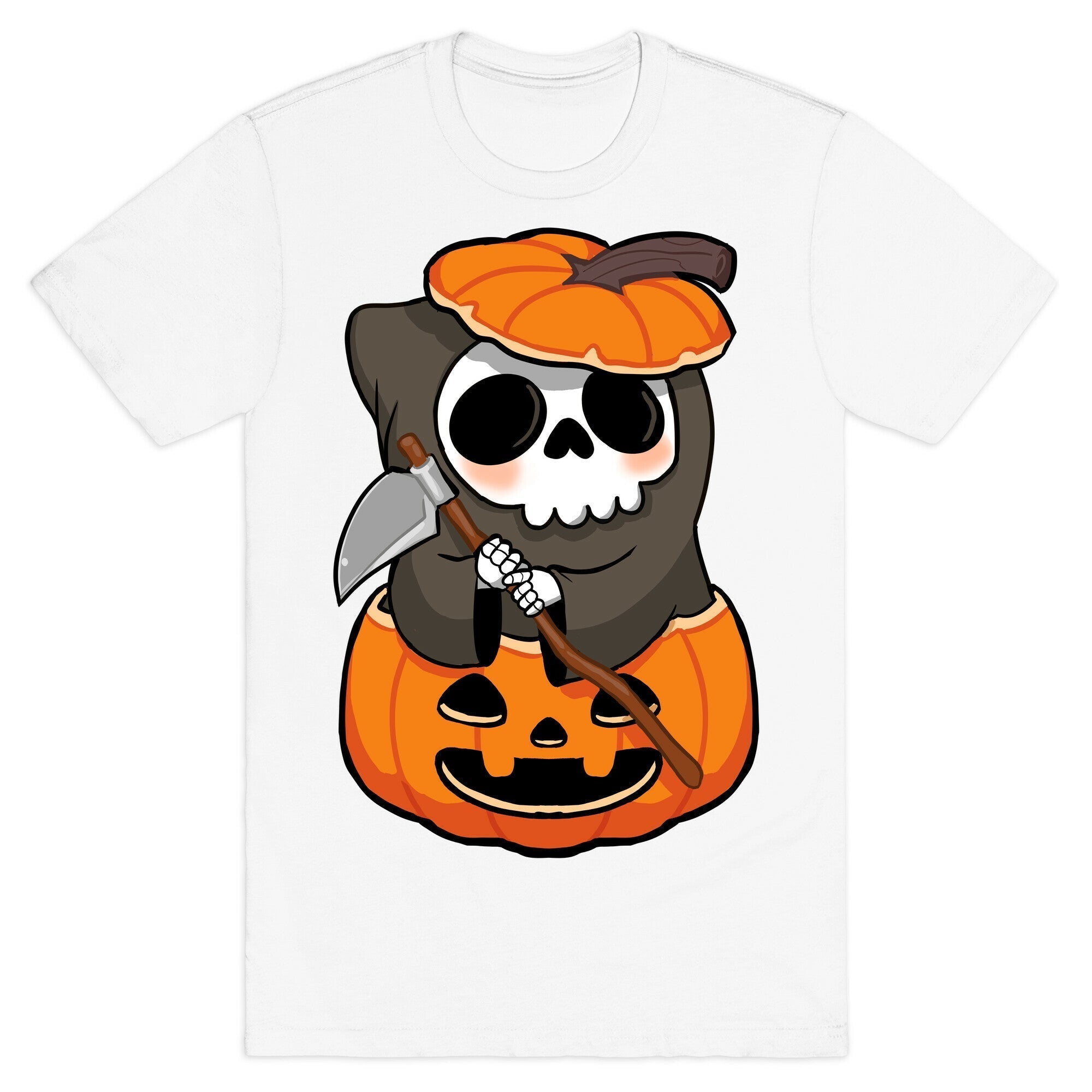 Cute Halloween Grim Reaper T-Shirt Hoodie, Sweatshirt | PureTeeCo.com (Image 2)