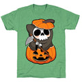 Cute Halloween Grim Reaper Unisex Triblend Tee Hoodie, Sweatshirt | PureTeeCo.com (Image 1)