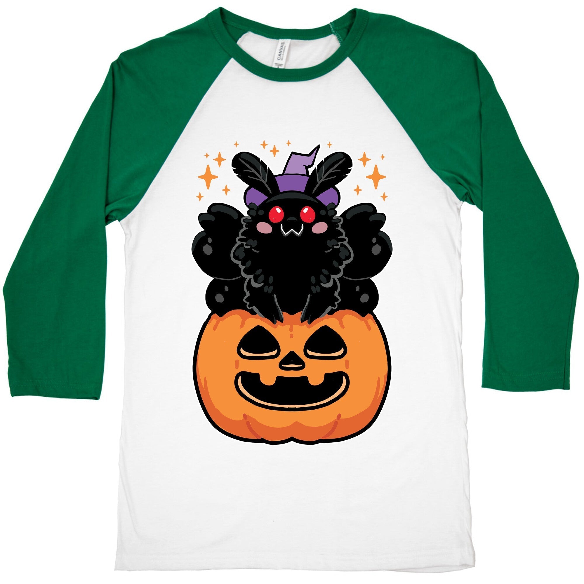 Cute Halloween Mothman Baseball Tee Style001 Hoodie, Sweatshirt | PureTeeCo.com (Image 3)