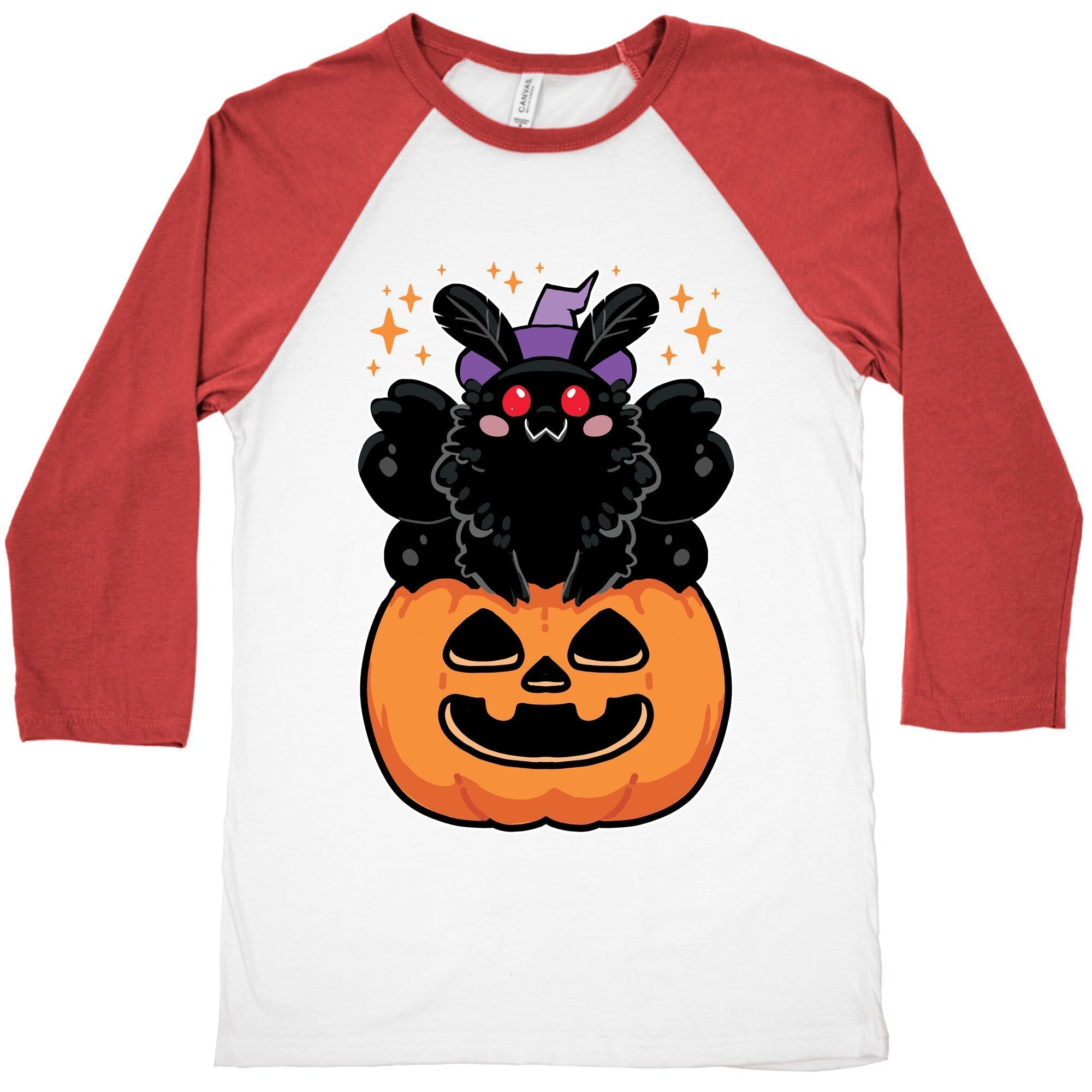 Cute Halloween Mothman Baseball Tee Style001 Hoodie, Sweatshirt | PureTeeCo.com (Image 4)