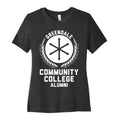 Greendale Community College Alumni Women's Cotton Tee Hoodie, Sweatshirt | PureTeeCo.com (Image 1)