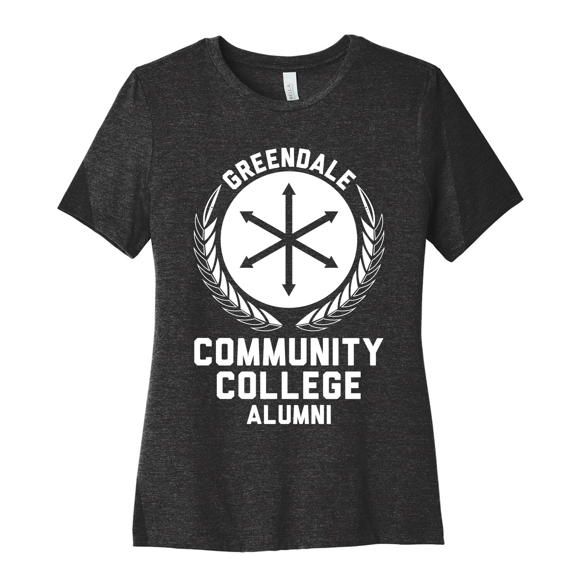 Greendale Community College Alumni Women's Cotton Tee Hoodie, Sweatshirt | PureTeeCo.com (Image 1)