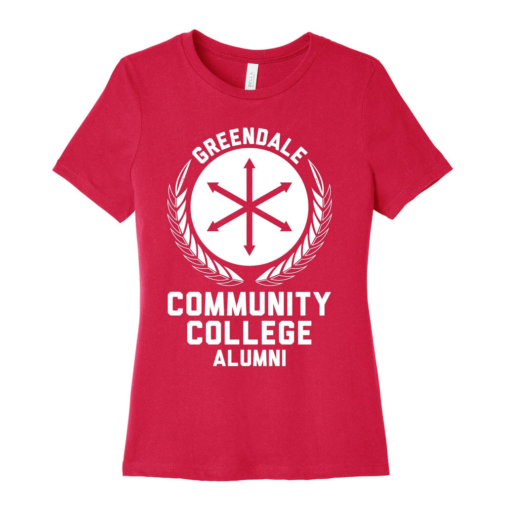 Greendale Community College Alumni Women's Cotton Tee Hoodie, Sweatshirt | PureTeeCo.com (Image 2)