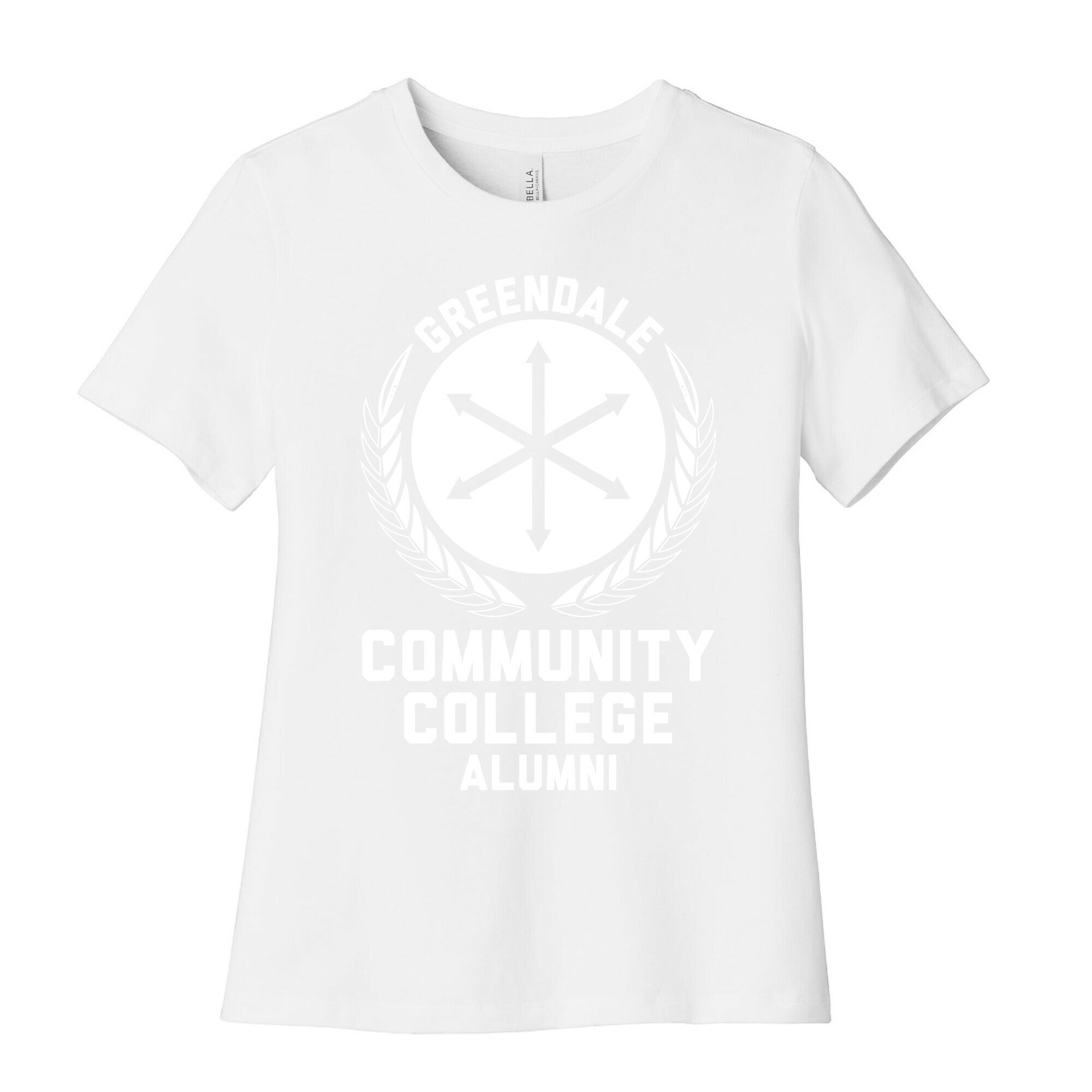 Greendale Community College Alumni Women's Cotton Tee Hoodie, Sweatshirt | PureTeeCo.com (Image 4)