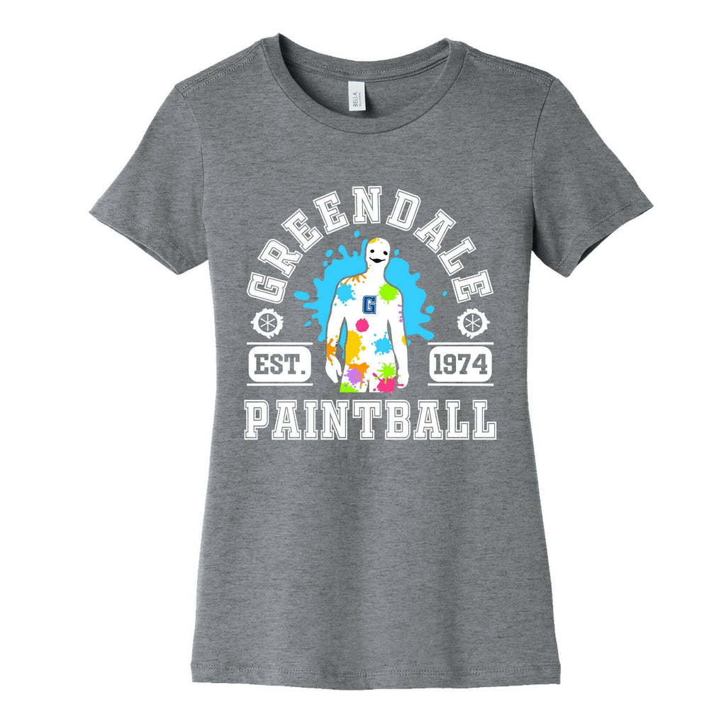 Greendale Community College Paintball Women's Cotton Tee Hoodie, Sweatshirt | PureTeeCo.com (Image 5)
