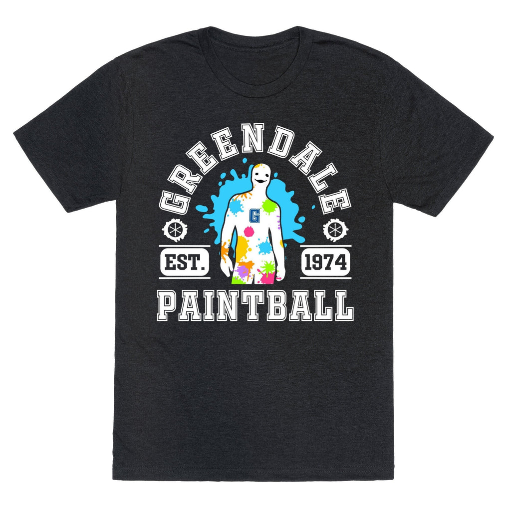 Greendale Community College Paintball Unisex Triblend Tee Hoodie, Sweatshirt | PureTeeCo.com (Image 1)