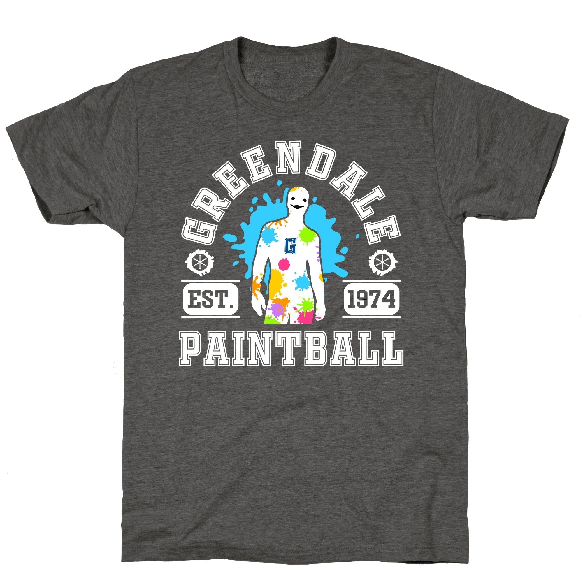 Greendale Community College Paintball Unisex Triblend Tee Hoodie, Sweatshirt | PureTeeCo.com (Image 3)