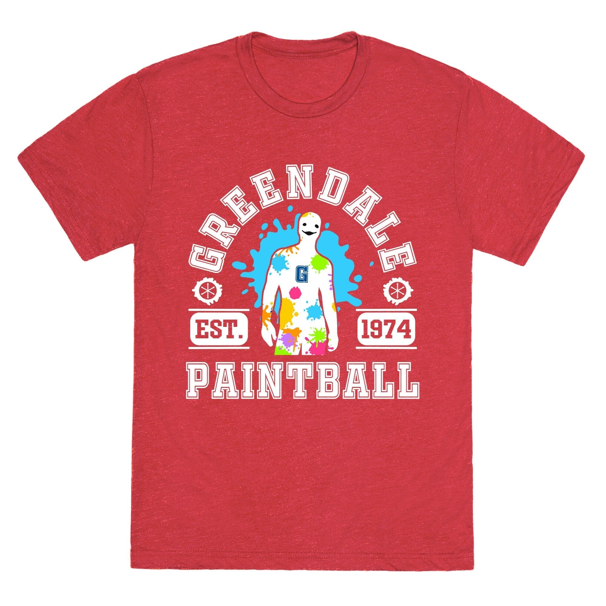 Greendale Community College Paintball Unisex Triblend Tee Hoodie, Sweatshirt | PureTeeCo.com (Image 4)