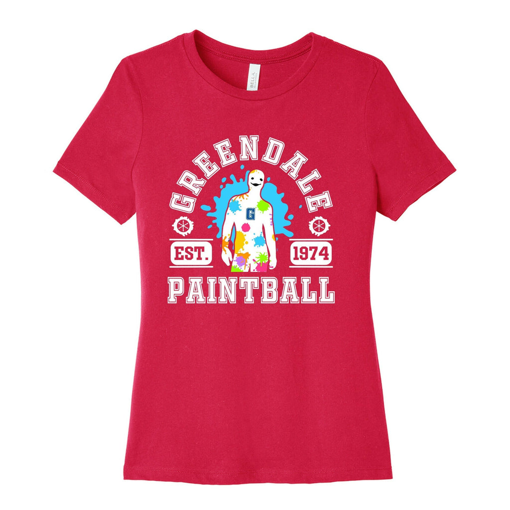 Greendale Community College Paintball Women's Cotton Tee Hoodie, Sweatshirt | PureTeeCo.com (Image 2)