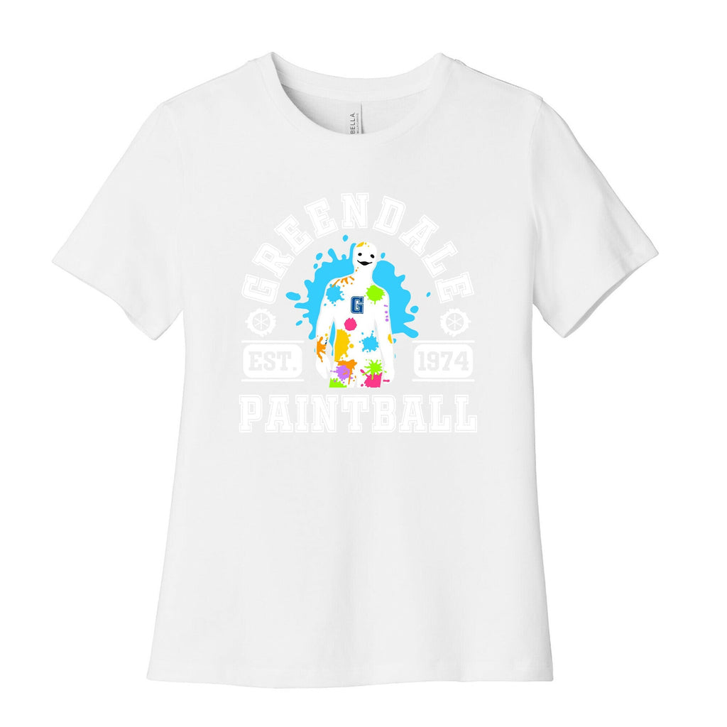 Greendale Community College Paintball Women's Cotton Tee Hoodie, Sweatshirt | PureTeeCo.com (Image 4)