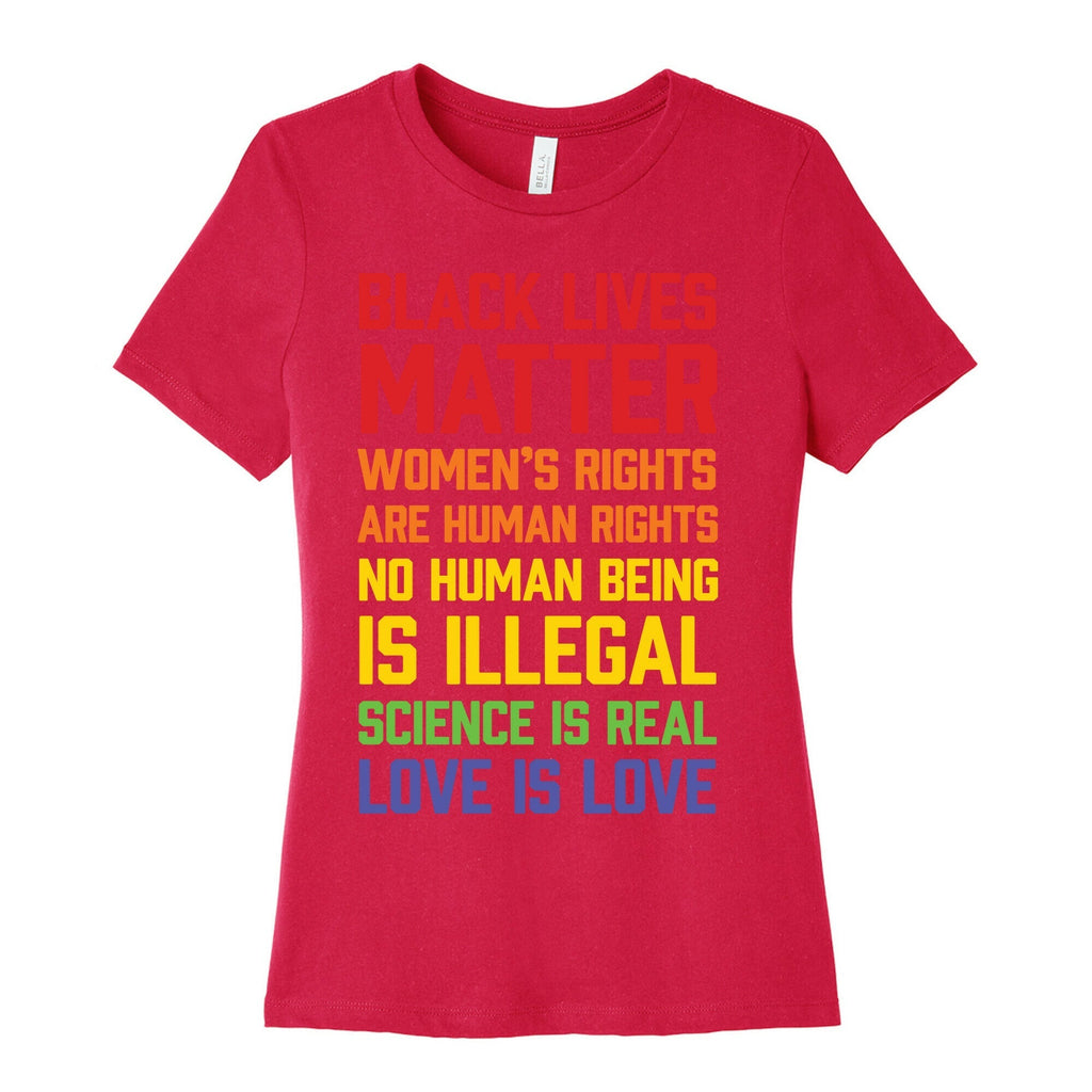 Black Lives Matter List Women's Cotton Tee Hoodie, Sweatshirt | PureTeeCo.com (Image 2)