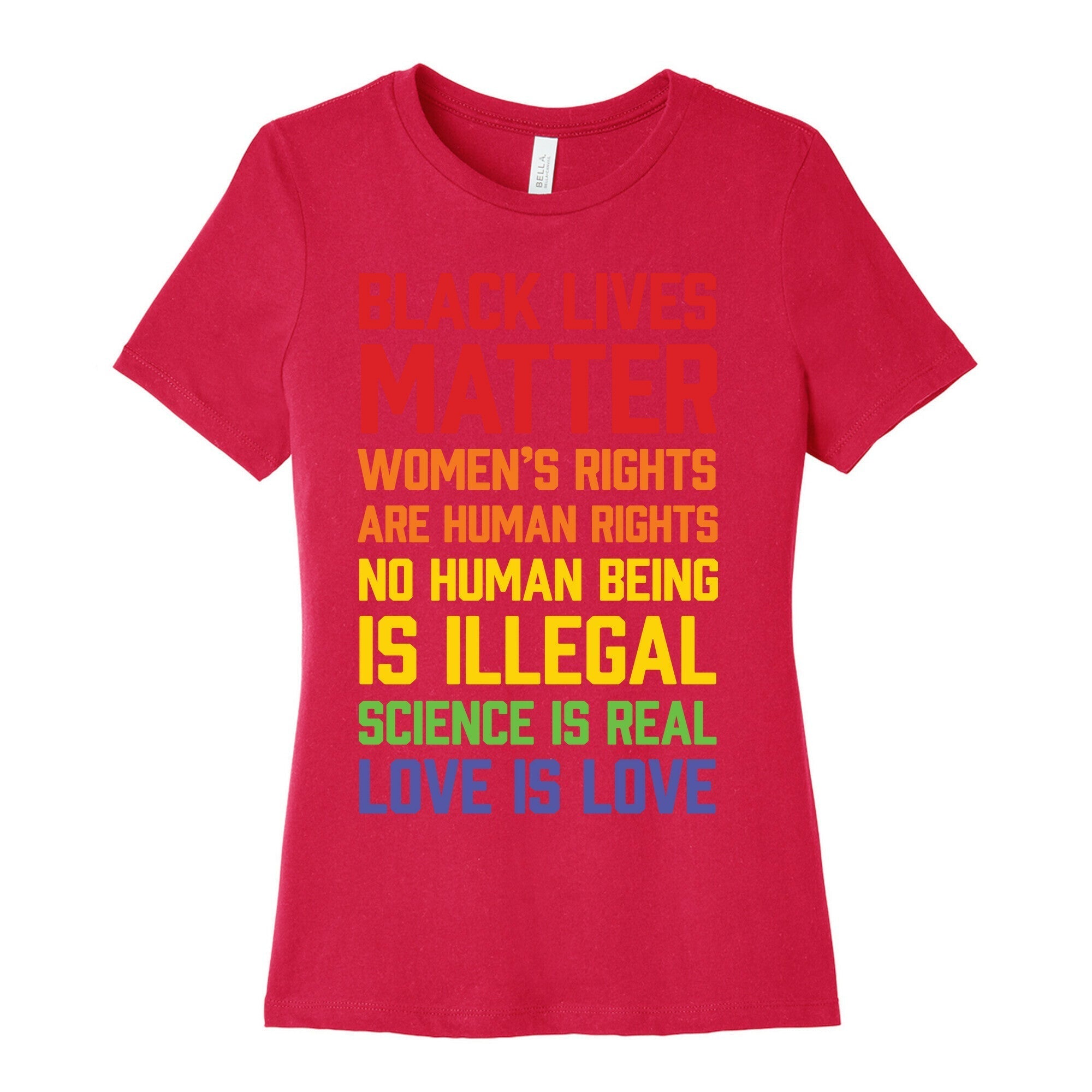 Black Lives Matter List Women's Cotton Tee Hoodie, Sweatshirt | PureTeeCo.com (Image 2)