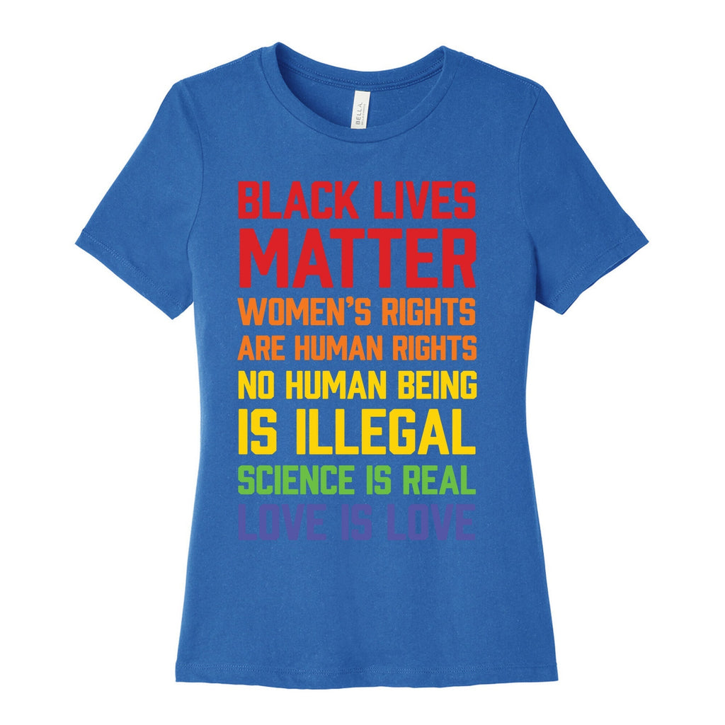 Black Lives Matter List Women's Cotton Tee Hoodie, Sweatshirt | PureTeeCo.com (Image 3)