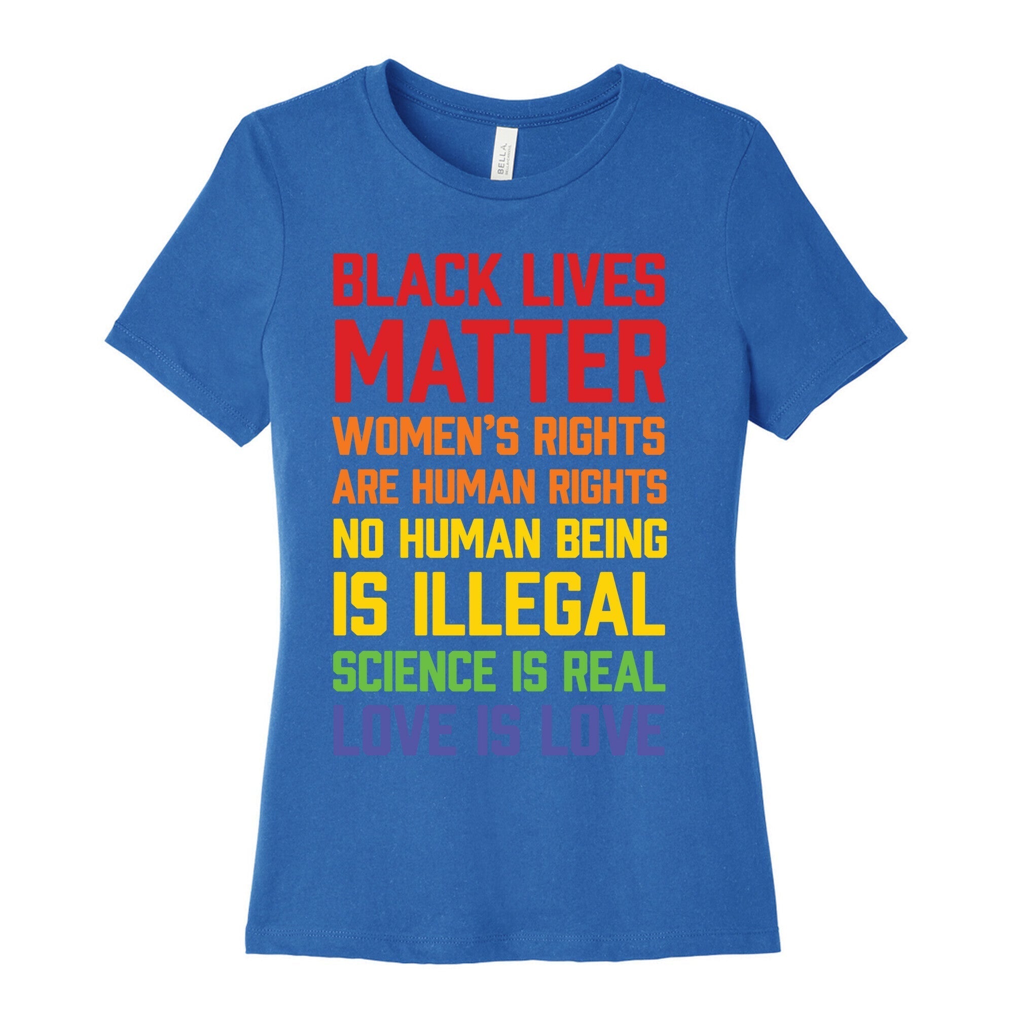 Black Lives Matter List Women's Cotton Tee Hoodie, Sweatshirt | PureTeeCo.com (Image 3)