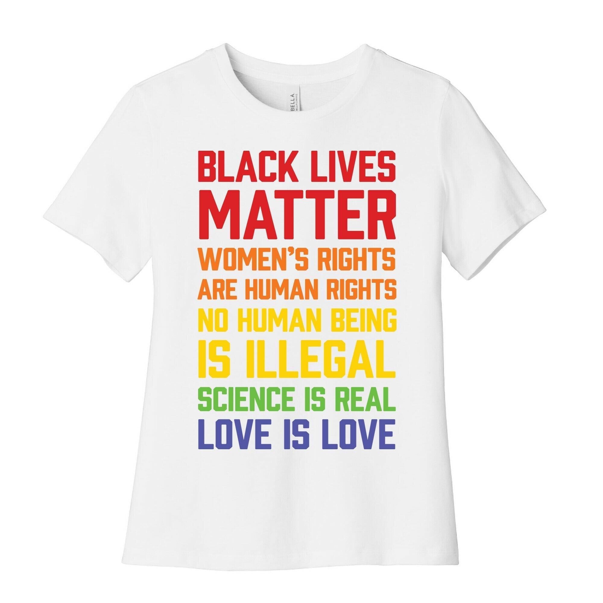 Black Lives Matter List Women's Cotton Tee Hoodie, Sweatshirt | PureTeeCo.com (Image 4)