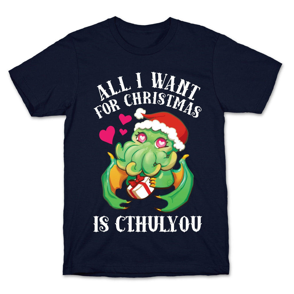 All I Want For Christmas Is Cthulyou T-Shirt Hoodie, Sweatshirt | PureTeeCo.com (Image 4)