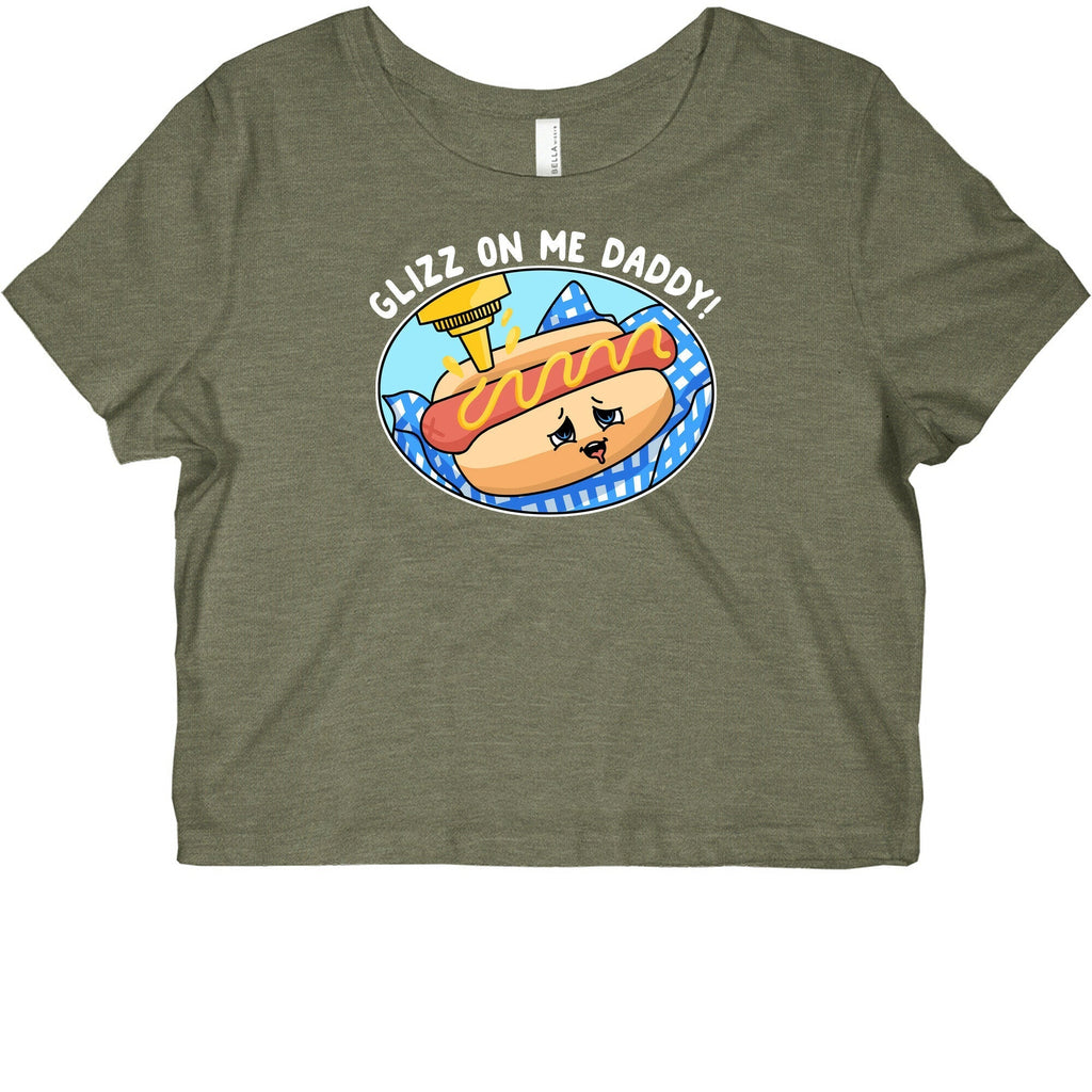 Glizz On Me Daddy Hot Dog Graphic Baby Tee Hoodie, Sweatshirt | PureTeeCo.com (Image 2)