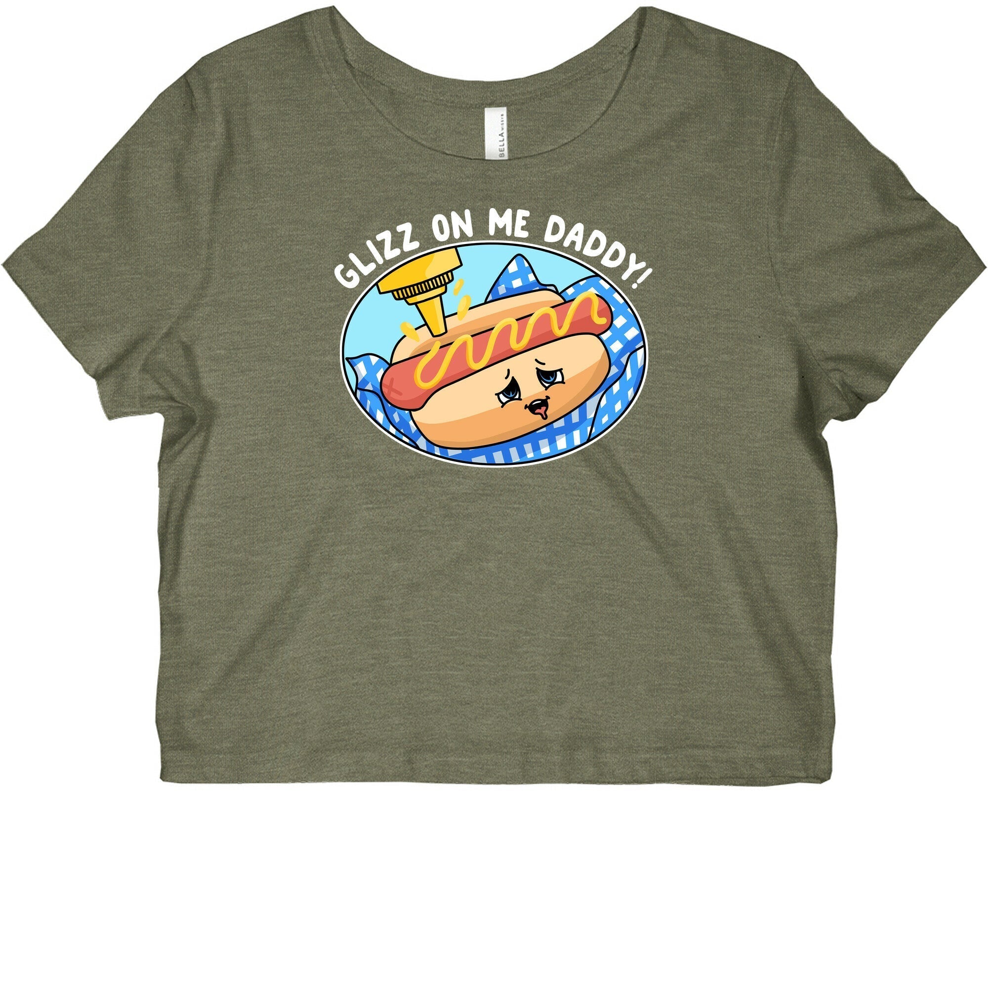 Glizz On Me Daddy Hot Dog Graphic Baby Tee Hoodie, Sweatshirt | PureTeeCo.com (Image 2)
