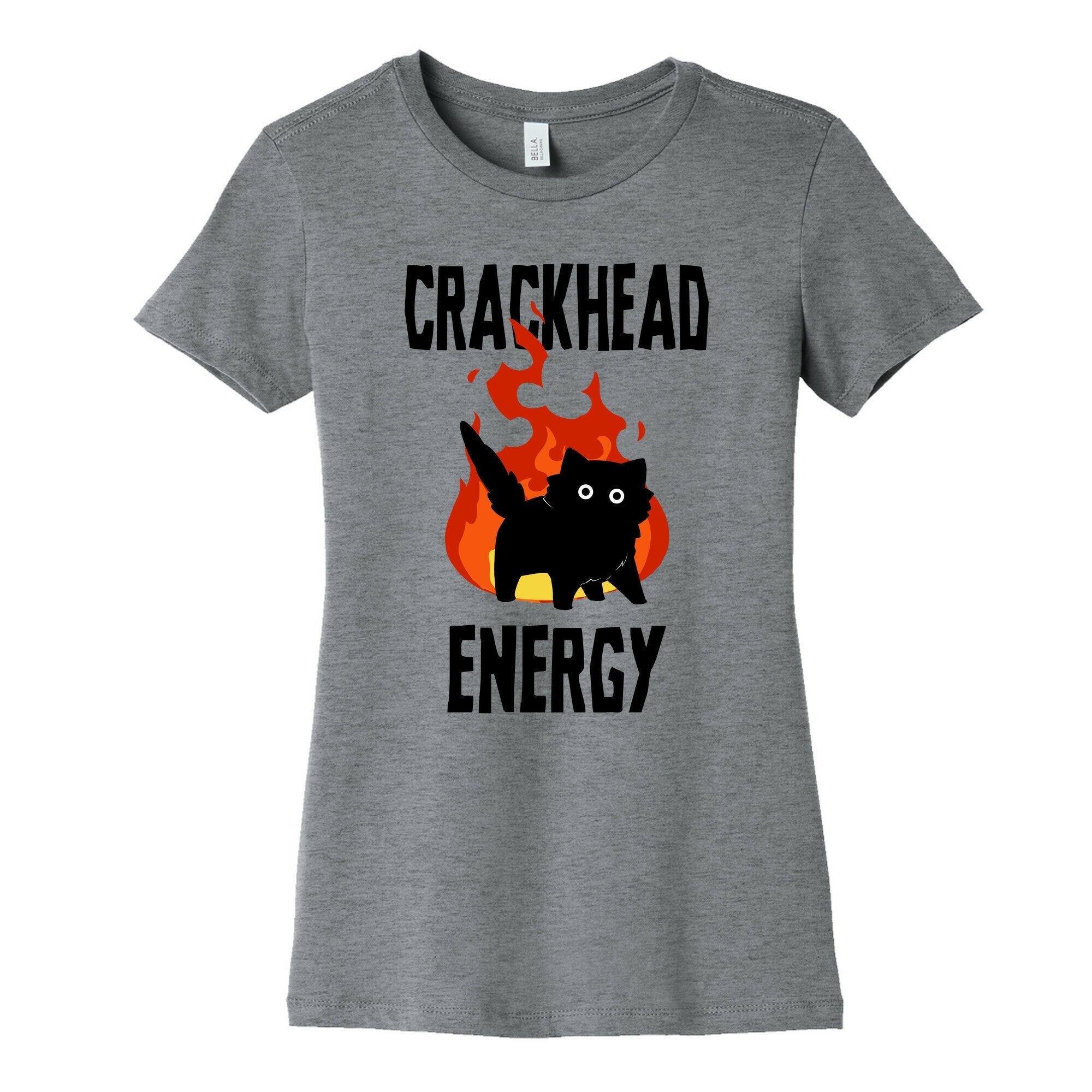 Crackhead Energy Women's Cotton Tee Hoodie, Sweatshirt | PureTeeCo.com (Image 2)