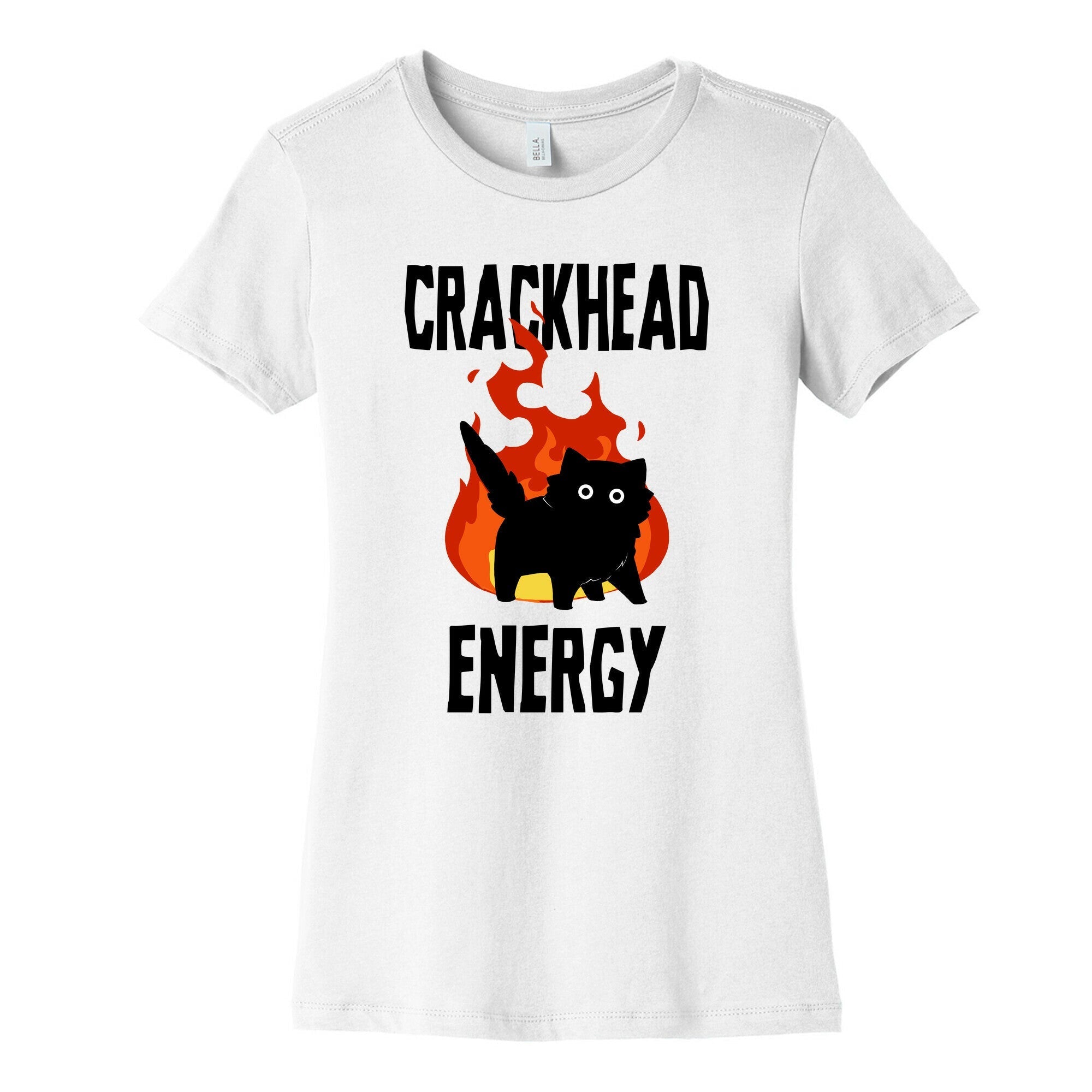 Crackhead Energy Women's Cotton Tee Hoodie, Sweatshirt | PureTeeCo.com (Image 4)
