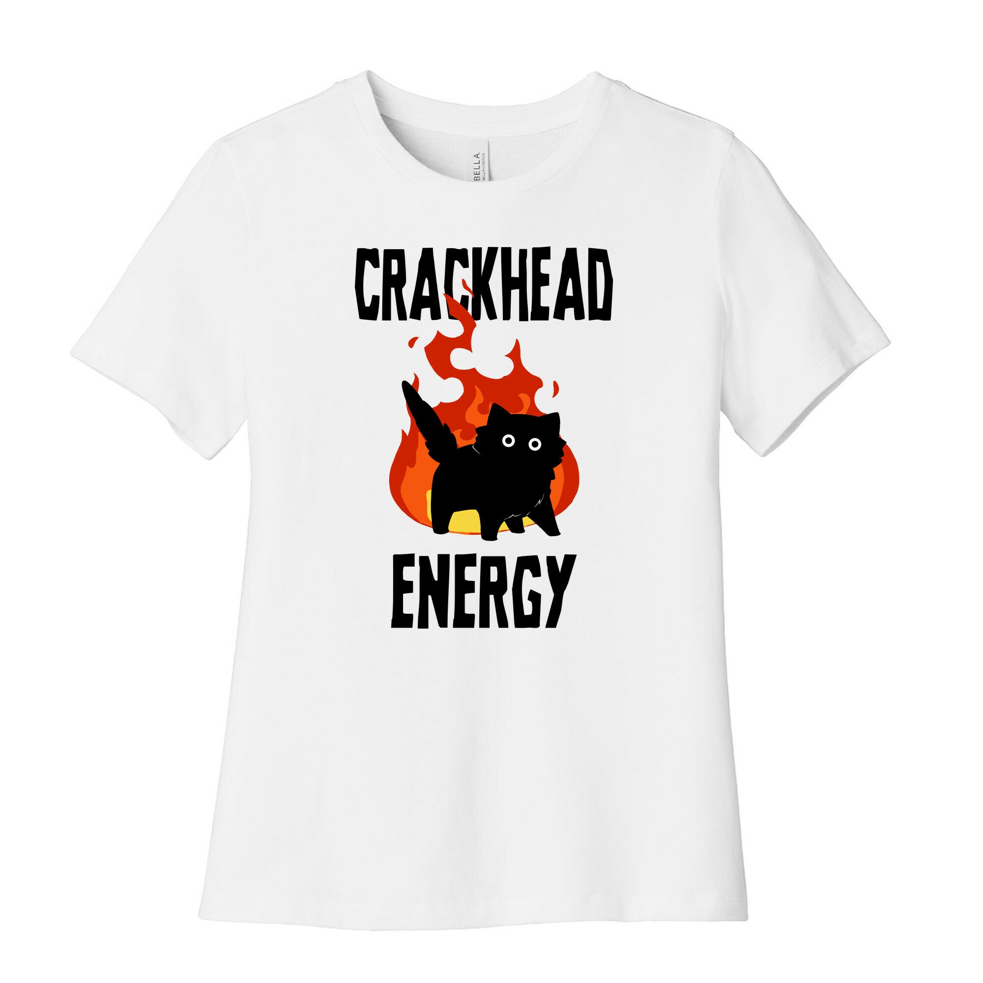 Crackhead Energy Women's Cotton Tee Hoodie, Sweatshirt | PureTeeCo.com (Image 1)