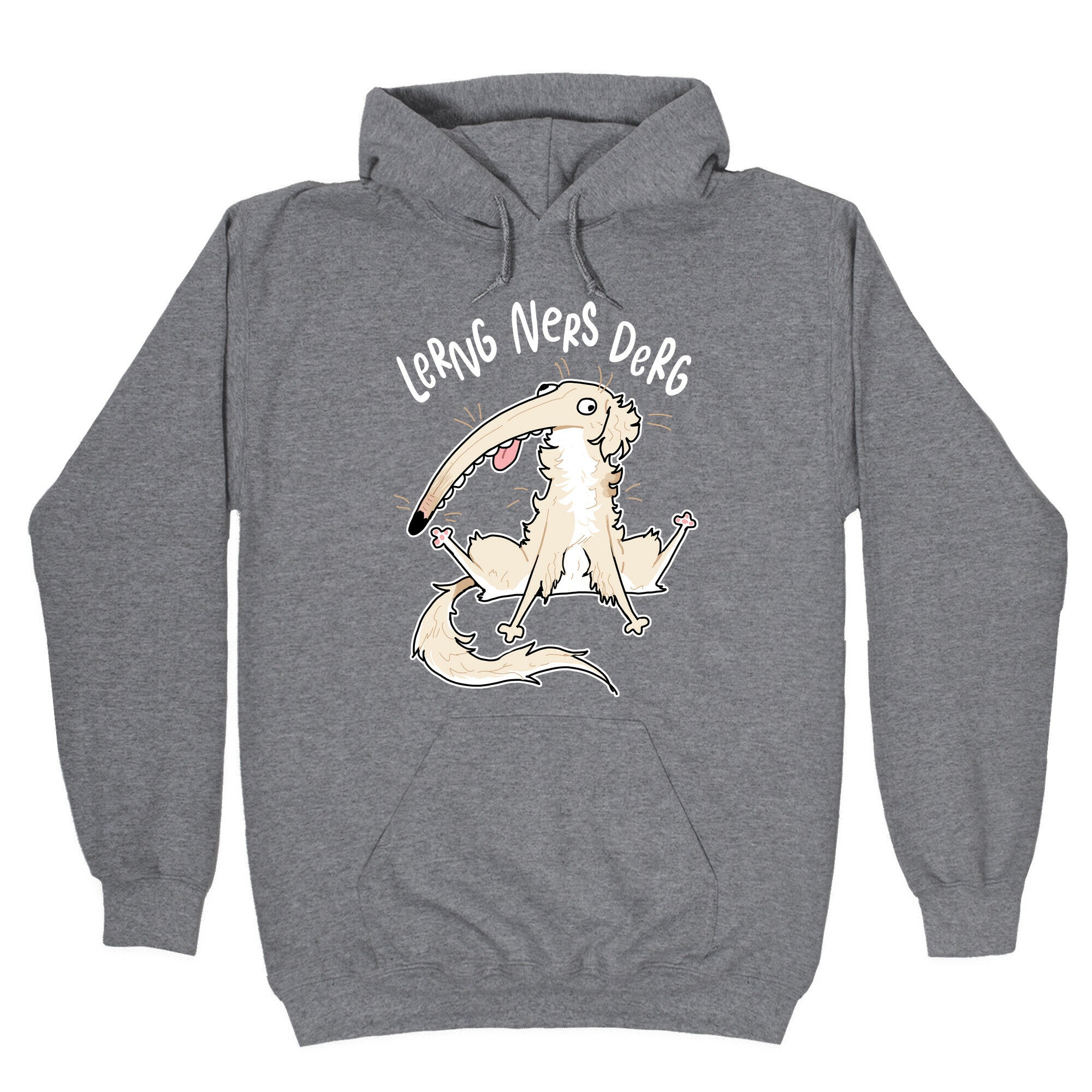 Derpy Dog Borzoi Lerng Ners Derg Hoodie Style001 T-Shirts, Sweatshirt | PureTeeCo.com (Image 1)
