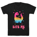 Bite Me Dinosaur T-Shirt Hoodie, Sweatshirt | PureTeeCo.com (Image 1)