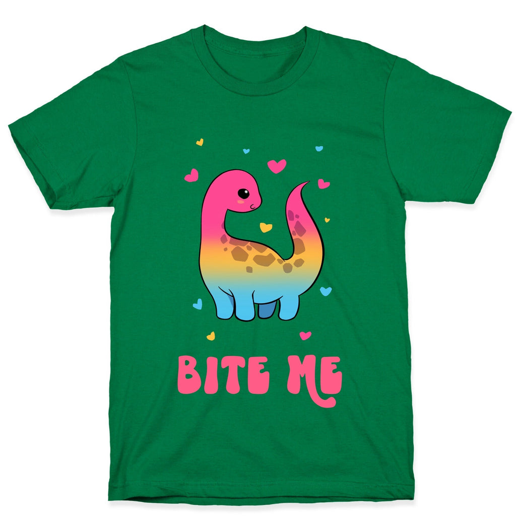 Bite Me Dinosaur T-Shirt Hoodie, Sweatshirt | PureTeeCo.com (Image 3)