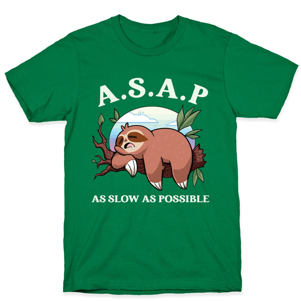 ASAP As Slow As Possible Sloth T-Shirt Hoodie, Sweatshirt | PureTeeCo.com (Image 3)