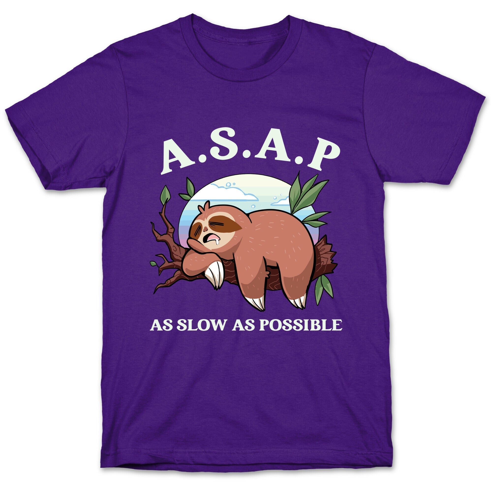 ASAP As Slow As Possible Sloth T-Shirt Hoodie, Sweatshirt | PureTeeCo.com (Image 5)