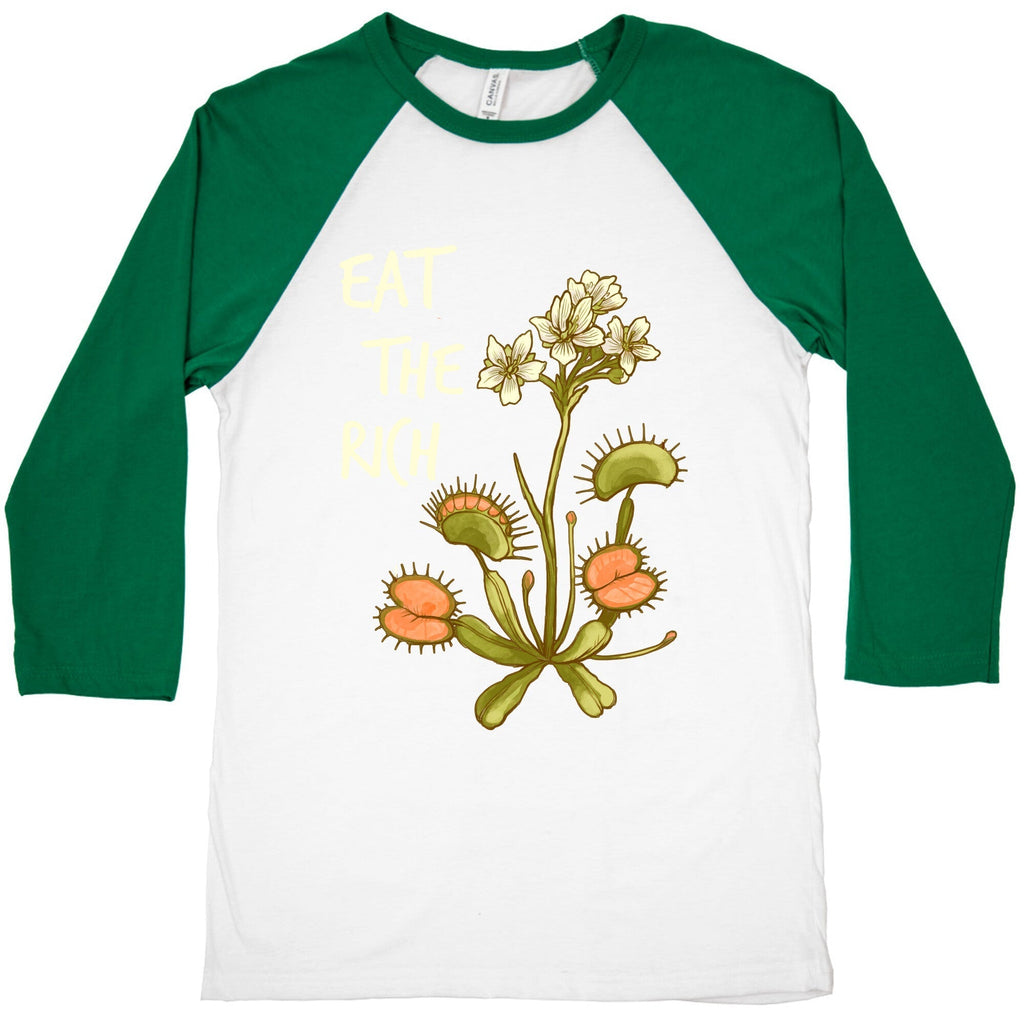 Eat The Rich Venus Fly Trap Baseball Tee Hoodie, Sweatshirt | PureTeeCo.com (Image 3)