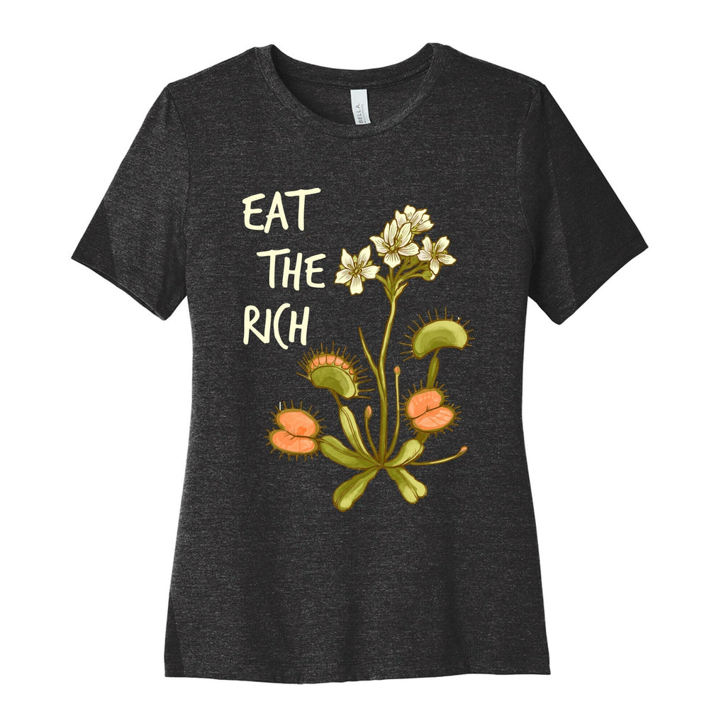 Eat The Rich Venus Fly Trap Women's Cotton Tee Hoodie, Sweatshirt | PureTeeCo.com (Image 1)