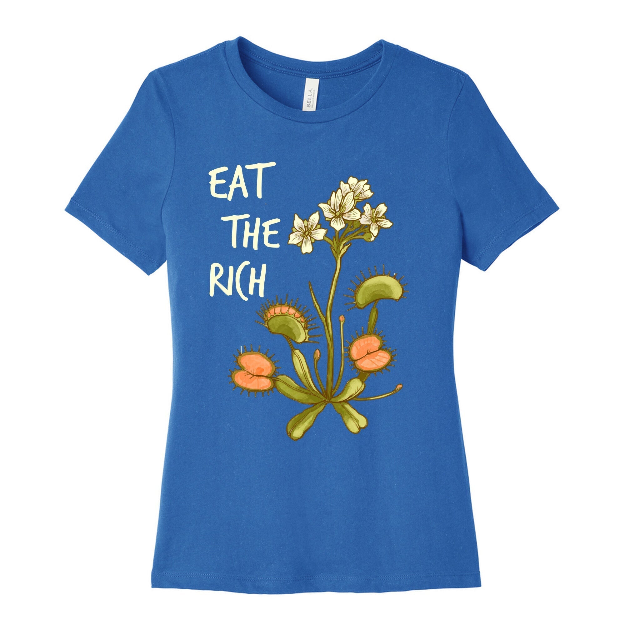 Eat The Rich Venus Fly Trap Women's Cotton Tee Hoodie, Sweatshirt | PureTeeCo.com (Image 3)