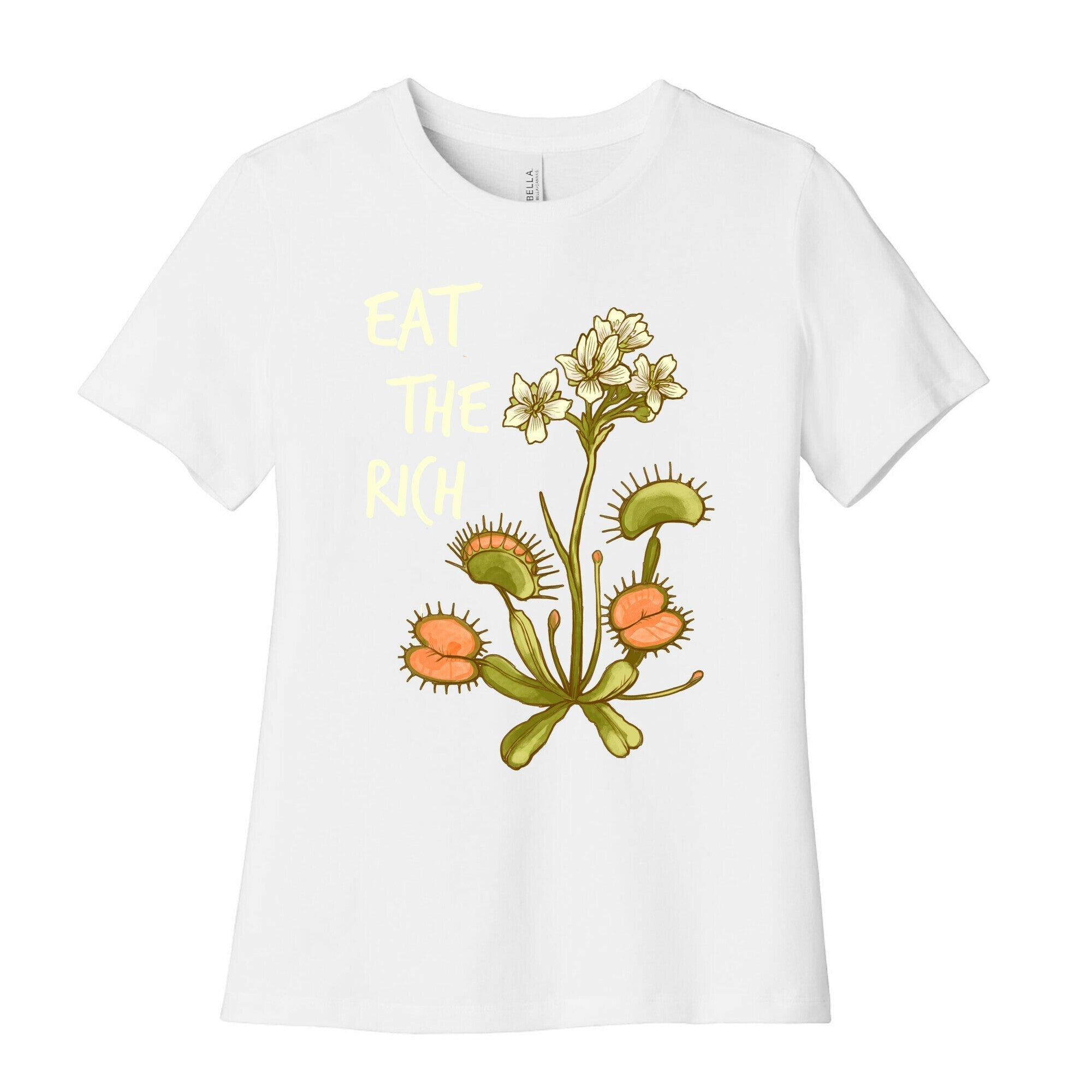 Eat The Rich Venus Fly Trap Women's Cotton Tee Hoodie, Sweatshirt | PureTeeCo.com (Image 4)