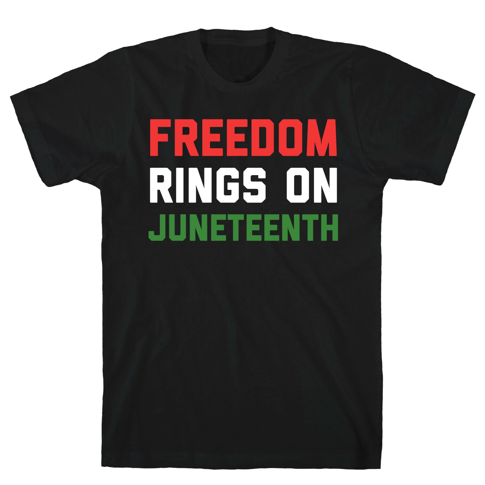 Freedom Rings On Juneteenth T-Shirt Hoodie, Sweatshirt | PureTeeCo.com (Image 1)