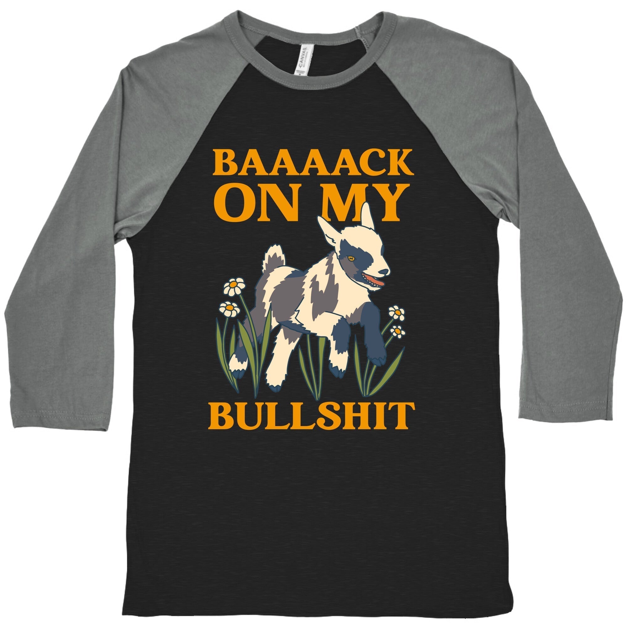 Back On My Bullshit (goat) Baseball Tee Hoodie, Sweatshirt | PureTeeCo.com (Image 1)
